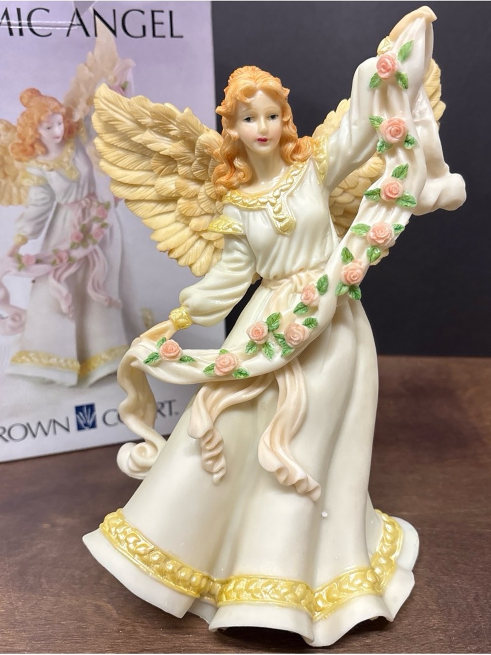Crown Court Vintage Angel Figurine With Original Box